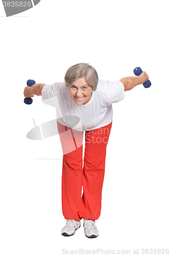 Image of Senior woman exercising 