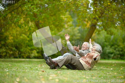 Image of caucasian elderly couple