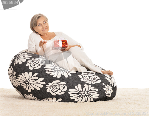 Image of Happy elderly woman