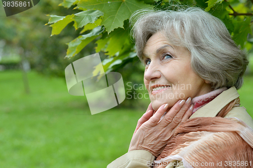 Image of surprised senior woman