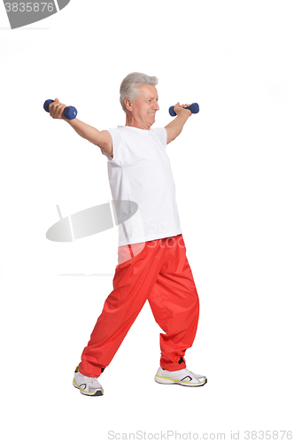 Image of Senior woman exercising 