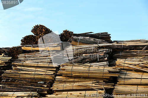 Image of Pile of wooden planks