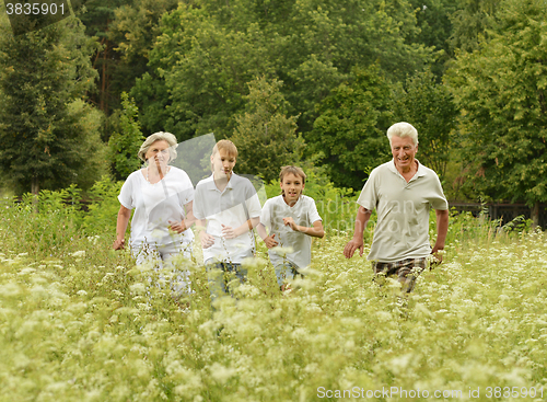 Image of Family having picnic