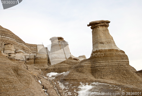 Image of Badlands Alberta  hoo doo