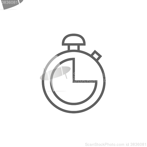 Image of Stopwatch line icon.