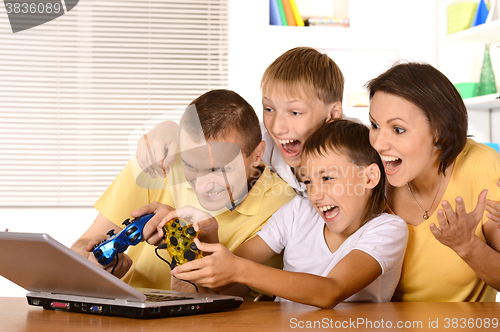 Image of Happy family of four 