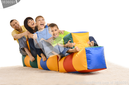 Image of Happy family of four 