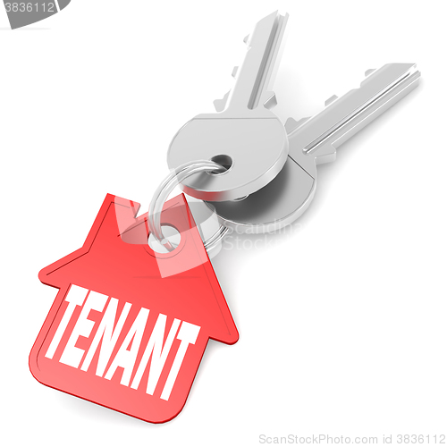 Image of Keychain with tenant word image