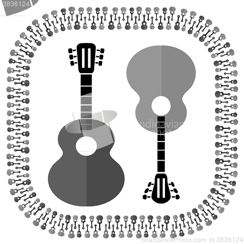 Image of  Guitars Silhouettes Isolated 