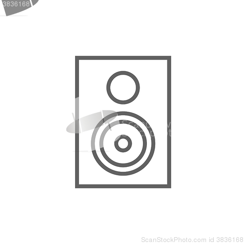 Image of MP3 player line icon.