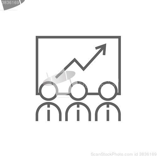 Image of Business growth line icon.