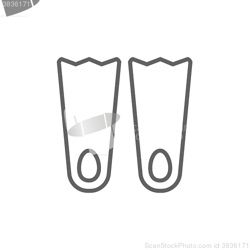 Image of Flippers line icon.