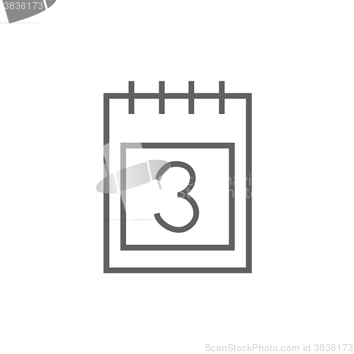 Image of Calendar line icon.