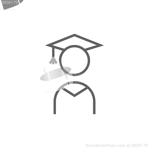 Image of Graduate line icon.