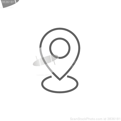 Image of Navigator guide itinerary line icon.