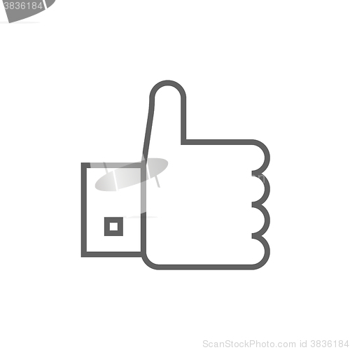 Image of Thumb up line icon.