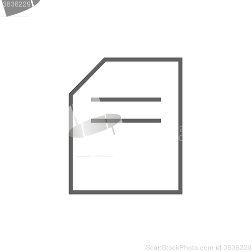 Image of Document line icon.