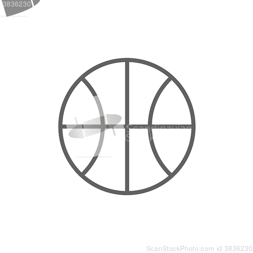 Image of Basketball ball line icon.