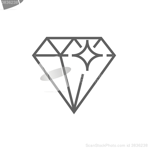 Image of Diamond line icon.