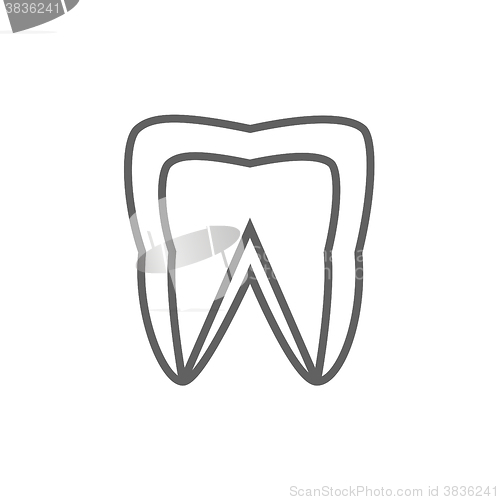 Image of Molar tooth line icon.
