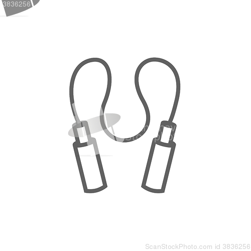 Image of Jumping rope line icon.