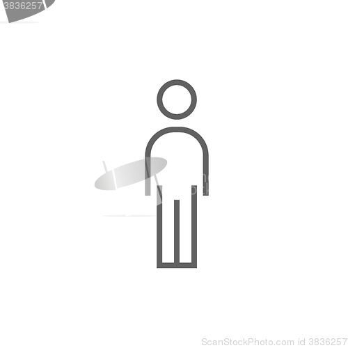 Image of Businessman standing line icon.