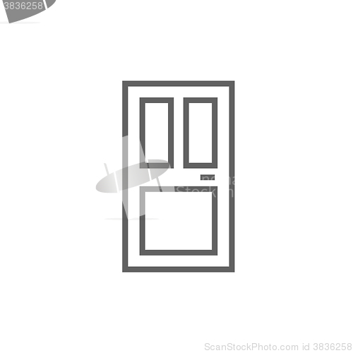 Image of Front door line icon.