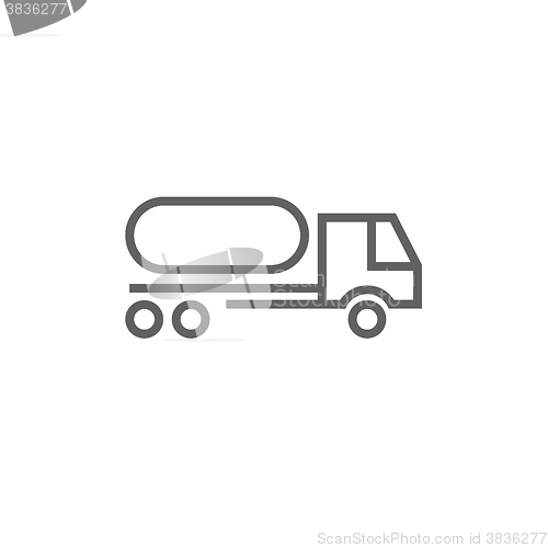 Image of Fuel truck line icon.