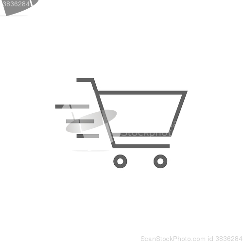 Image of Shopping cart line icon.