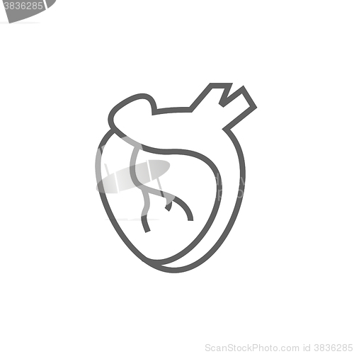 Image of Heart line icon.