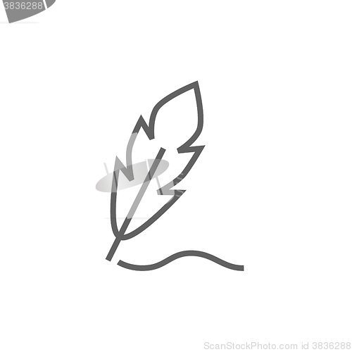 Image of Feather line icon.