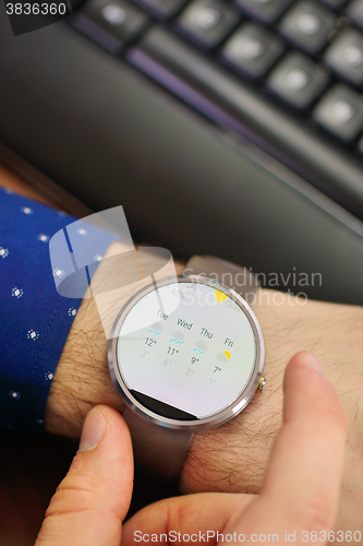 Image of Weather on smart watch