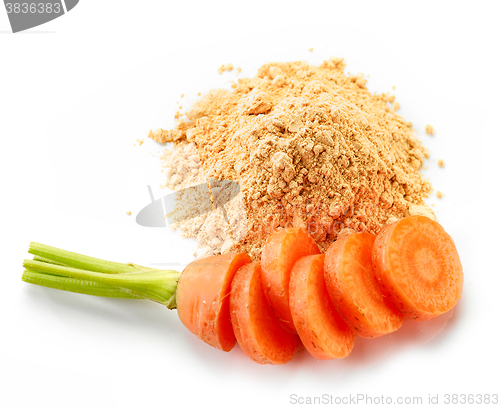 Image of heap of dried carrot powder