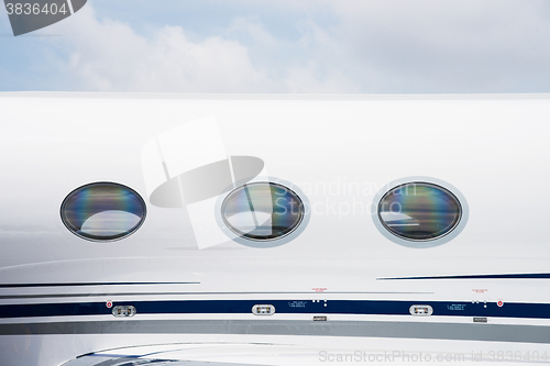 Image of Windows of business jet