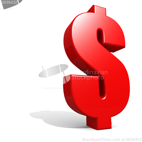 Image of Red dollar sign