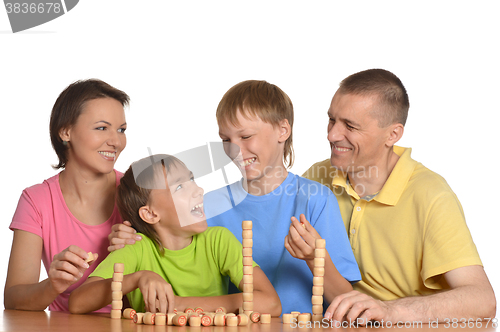 Image of Cute family playing 