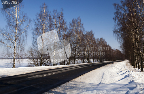 Image of winter road , snow