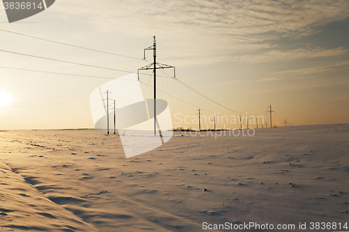 Image of electric lines, power  