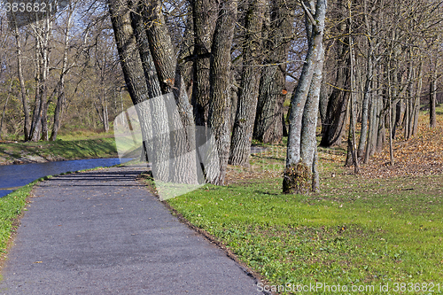 Image of small paved road  