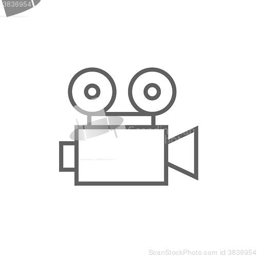 Image of Video camera line icon.