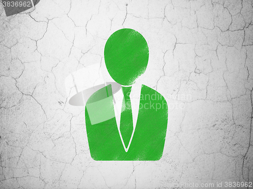 Image of News concept: Business Man on wall background
