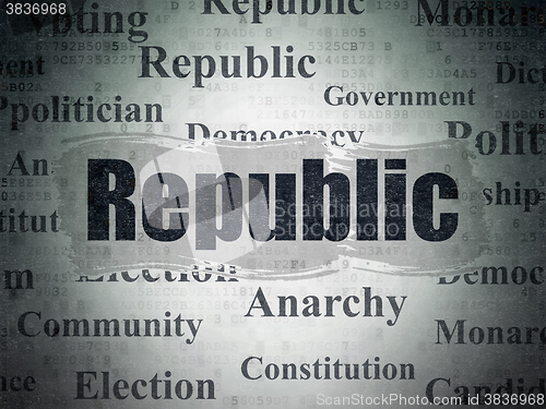 Image of Politics concept: Republic on Digital Paper background