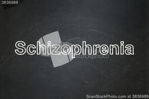 Image of Healthcare concept: Schizophrenia on chalkboard background