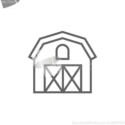 Image of Farm building line icon.