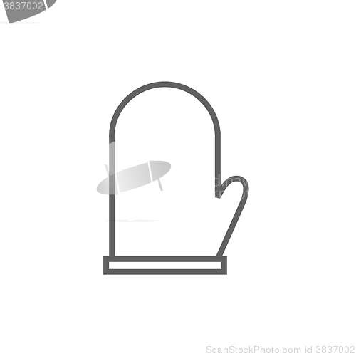 Image of Kitchen glove line icon.