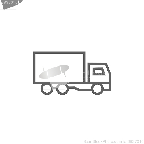 Image of Delivery truck line icon.