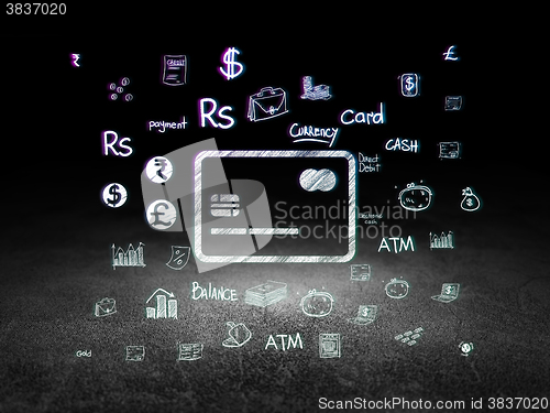 Image of Money concept: Credit Card in grunge dark room