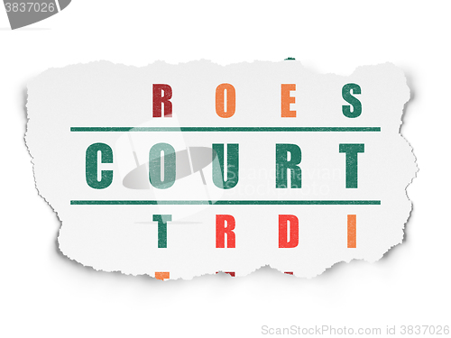 Image of Law concept: Court in Crossword Puzzle