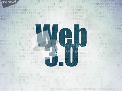 Image of Web development concept: Web 3.0 on Digital Paper background