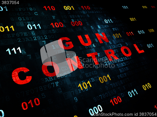 Image of Protection concept: Gun Control on Digital background